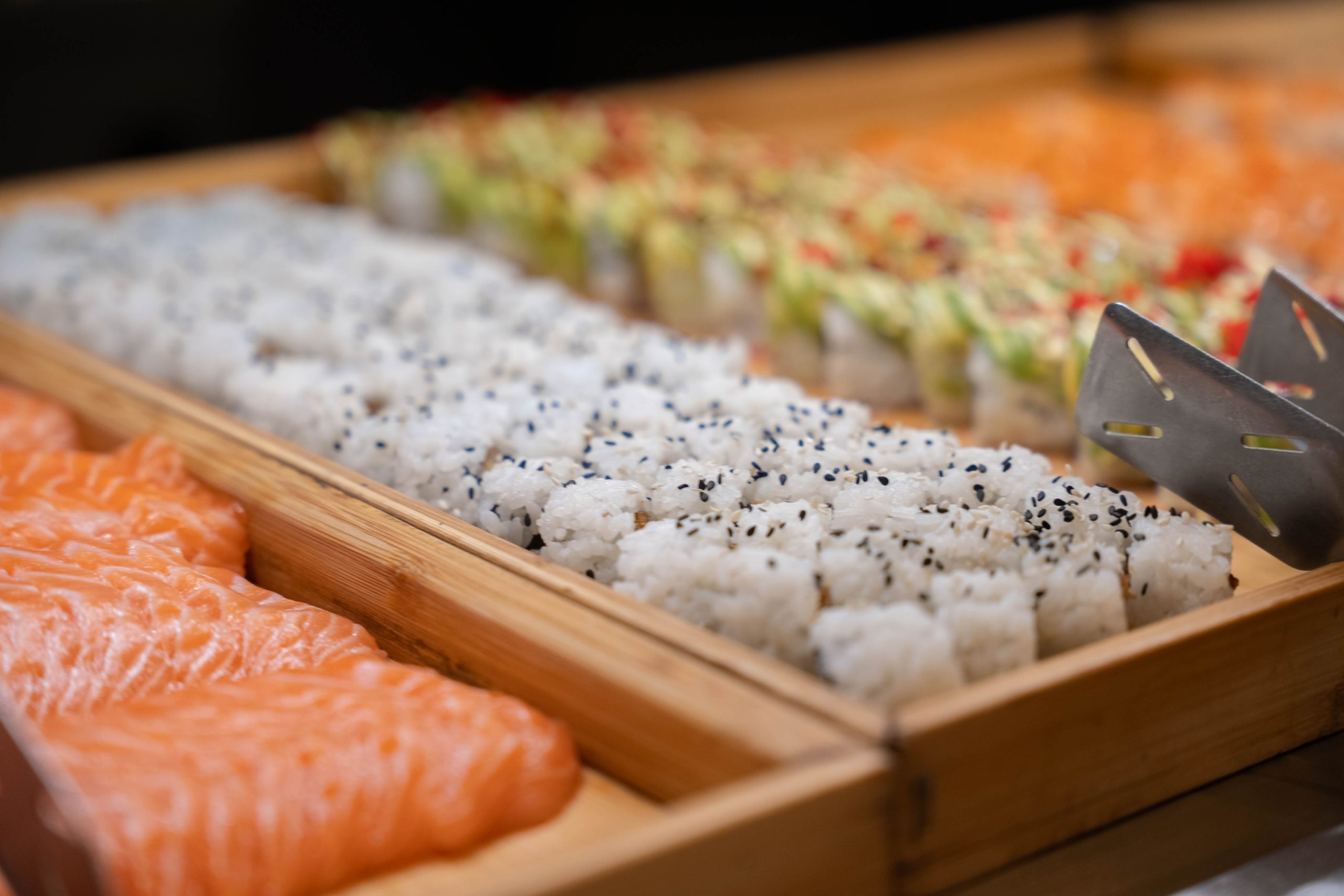 Zalm sashimi en nigiri